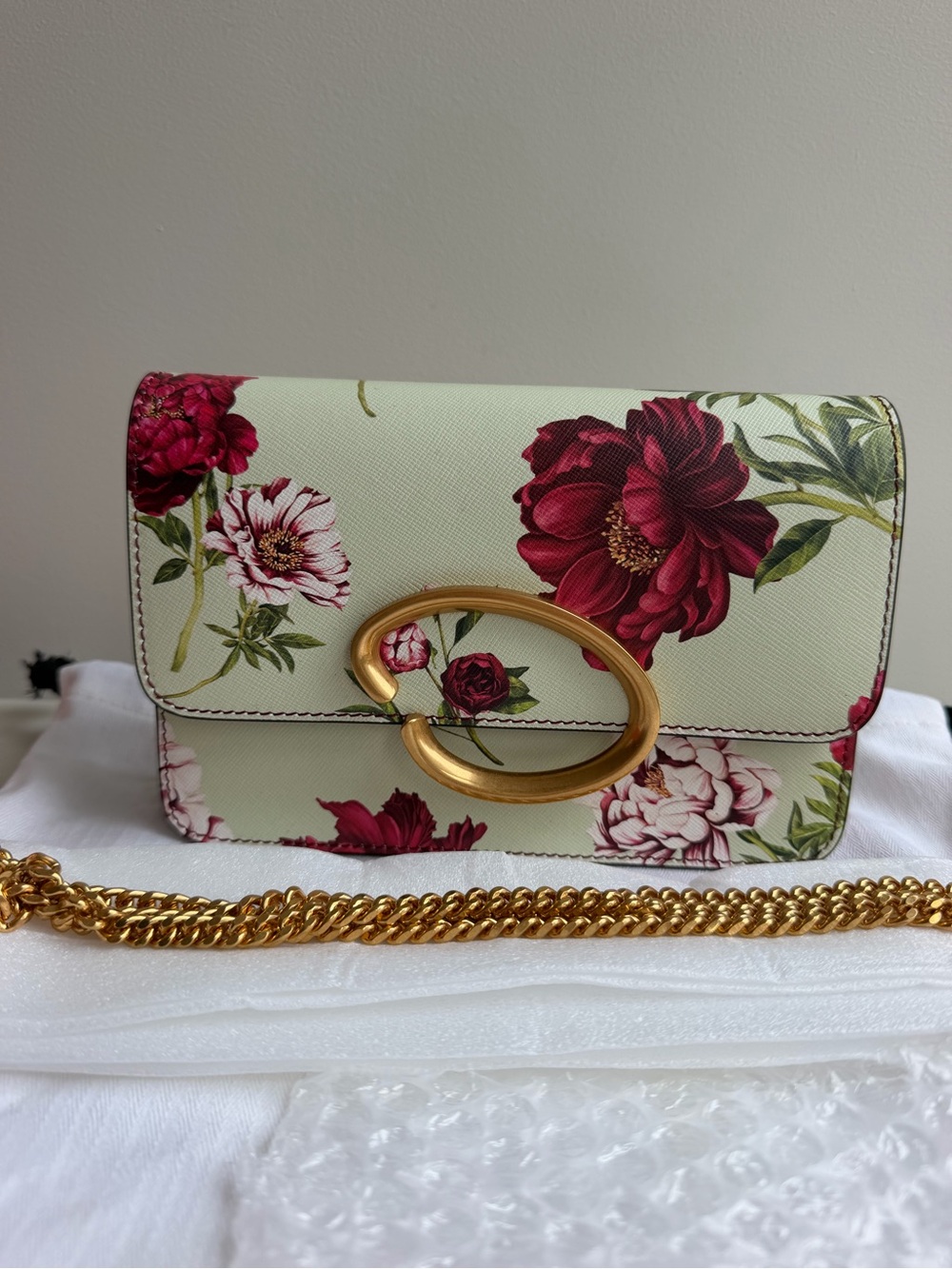 Oscar de la Renta Peony Printed O Pochette
